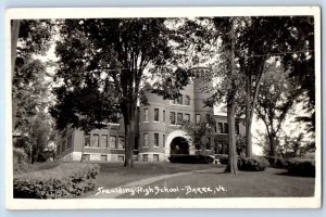 Barre Vermont VT Postcard RPPC Photo Spaulding High School Building 1936 Vintage