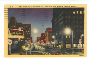 AZ - Phoenix. Central Ave. South from Van Buren Street ca 1948