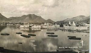 1940s Guaymas Mexico Waterfront Bahia RPPC Real photo postcard 13199