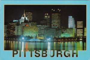 Pennsylvania Pittsburgh Skyline At Night