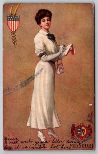 1906  Missouri  State Girl    Postcard