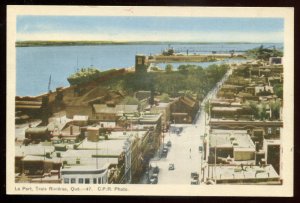 h2284 - TROIS RIVIERES Quebec Postcard 1930s Harbor View