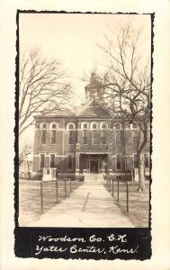 Yates Center Kansas Woodson Court House Real Photo Antique Postcard K95755