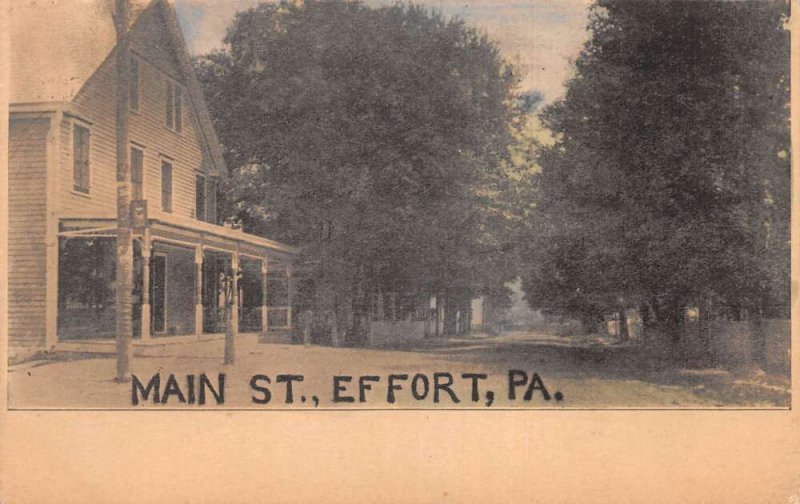 Effort Pennsylvania Main Street Vintage Postcard AA82879