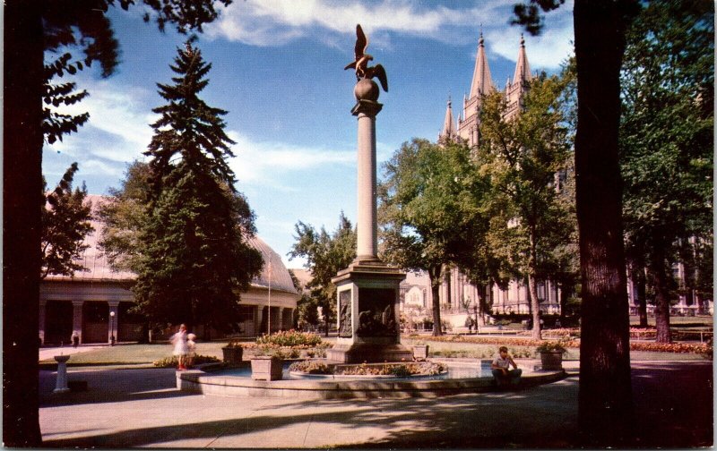 Sea Gull Monument Temple Square Salt Lake City Utah UT Postcard VTG UNP Vintage  