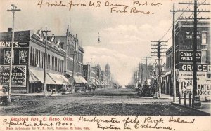 El Reno Oklahoma Bickford Avenue Billboards Vintage Postcard JH230565