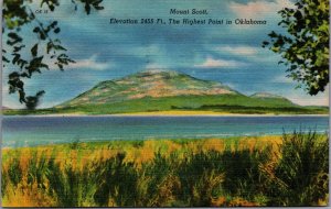 USA Mount Scott Oklahoma Linen Postcard 09.81