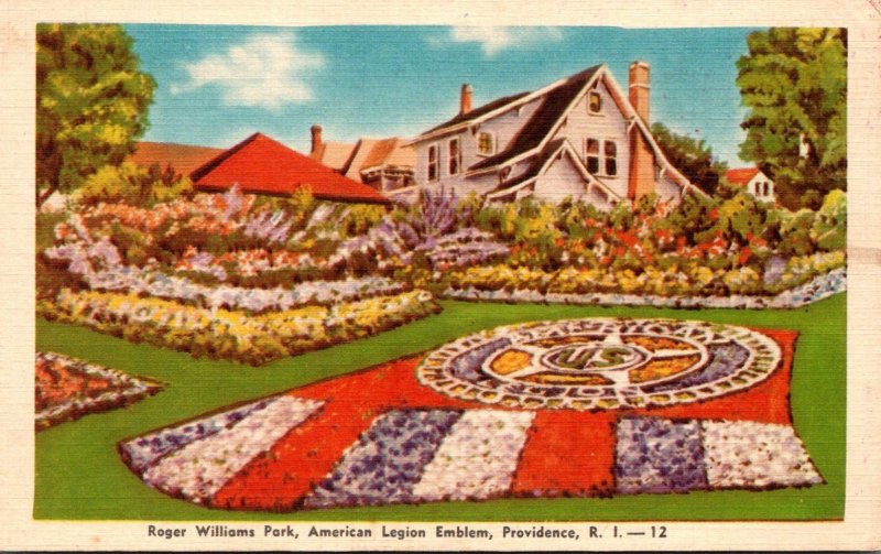 Rhode Island Providence Roger Williams Park American Legion Emblem Dexter Press