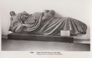 Jesse Tree XIV Century Oak Effigy Sculpture Abergavenny Real Photo Old Postcard