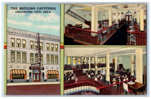 c1940 Britling Cafetaria Good Food West First Multiview Oklahoma City Postcard