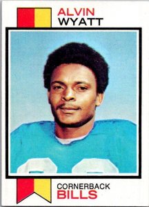 1973 Topps Football Card Alvin Wyatt Buffalo Bills sk2461