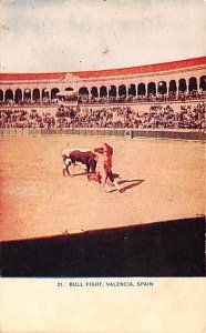 Bull Fight Valencia Spain Postal Used Unknown 