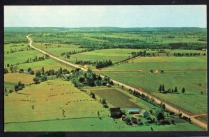 PEI Prince Edward Island Aerial View Trans Canada Highway at Clyde River Chrome