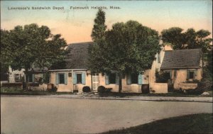 CAPE COD FALMOUTH HEIGHTS MA Lawrence's Sandwich Depot Old Postcard