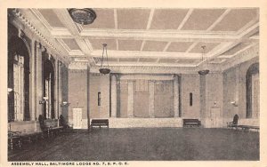Assembly Hall Baltimore Lodge Baltimore, Maryland USA Unused 