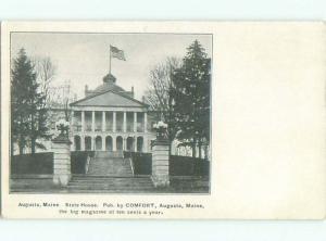 Unused Pre-1907 STATE HOUSE BUILDING Augusta Maine ME Q1442