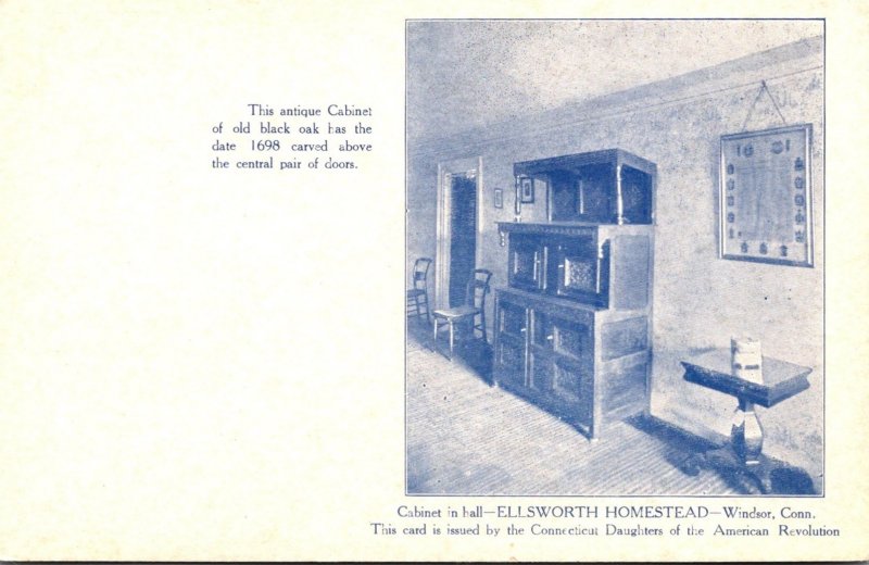 Connecticut Windsor Cabinet In Hall Of Ellsworth Homestead