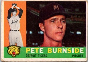1960 Topps Baseball Card Pete Burnside Detroit Tigers sk10553