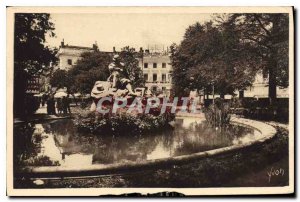 Old Postcard Toulouse Haute Garonne Wilson Square Statue Goudouli