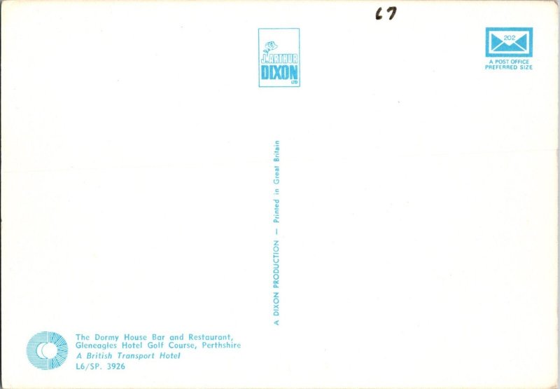 Gleneagles Hotel Golf Course, Perthshire Continental Postcard CA15