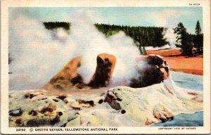 Yellowstone National Park Grotto Geyser 1936