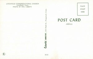 Postcard Litchfield Congregational Church Connecticut