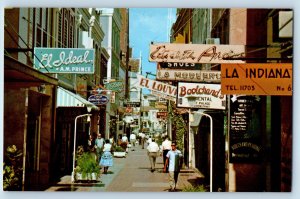 Nogales Sonora Mexico Postcard Gentlemen's Street Main Shopping Street c1950's