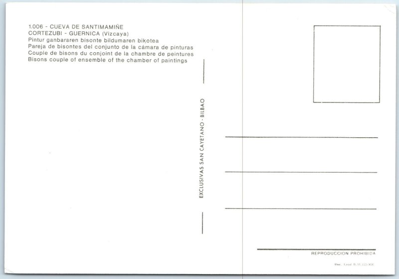 c1960s Guernica, Spain Santimamiñe Cave Bison Prehistoric Cave Art 4x6 PC M47