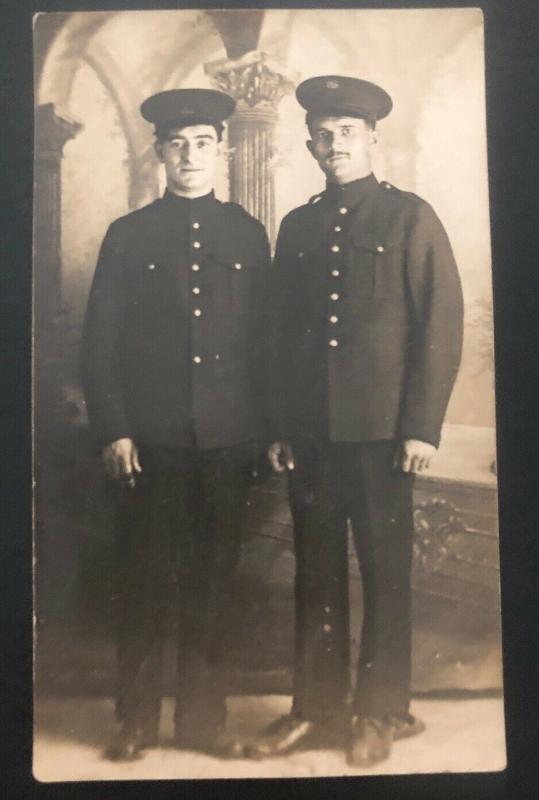 Mint England Real Picture Postcard RPPC Soldiers In Uniform WW1 AS