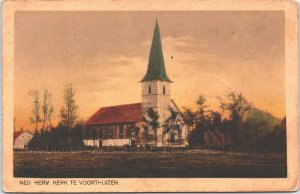 Netherlands Nederlands Hervormde Kerk Te Voorthuizen Vintage Postcard 04.09