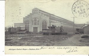 POSTCARD MICHIGAN CENTRAL SHOPS JACKSON MICHIGAN - 1906