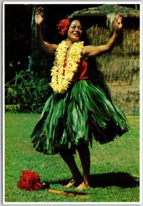 1980 Graceful Hula Dancers Kodak Show Waikiki Hawaii HI Ti-Skirt Posted Postcard