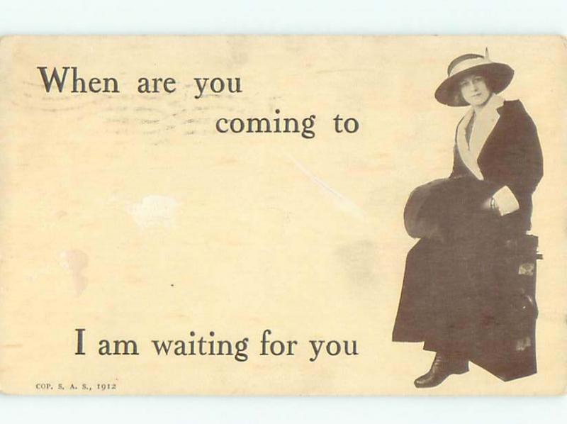 Divided-Back PRETTY WOMAN Risque Interest Postcard AA7805