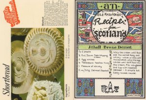 Scotland Shortbread Atholl Desert 2x Recipe Cookery Postcard s