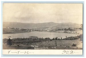 1906 Bird's Eye View Star Lake Mechaniesville Vermont VT RPPC Photo Postcard 