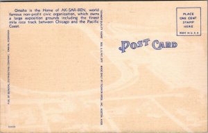 Postcard Ak Sar Ben Field Omaha Nebraska NE