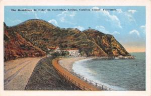SANTA CATALINA ISLAND CA AVALON~ BOARDWALK~HOTEL ST CATHERINE  POSTCARD 1910s
