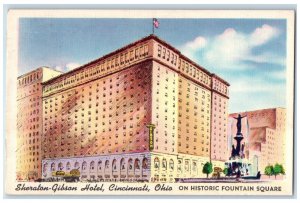 Sheraton Gibson Hotel Historic Fountain Square Cincinnati OH Atlanta GA Postcard 