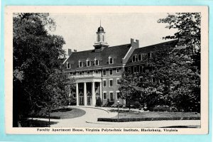 Blacksburg VA - VPI Favulty Apartment House - 1948 Wash & Bris RPO