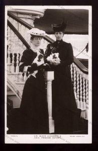 ROY130 - Queen Alexandra & Princess Victoria with their Dogs - postcard