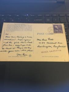 Vintage Postcard; Jefferson Memorial, Cherry Blossoms - washington DC