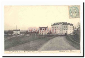 Pellevoisin Old Postcard Hotel Notre Dame railway station