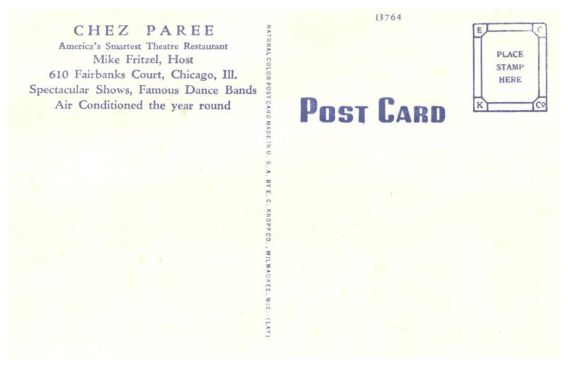 Illinois Chicago , Chez Paree Restaurant , Tropical Circle bar