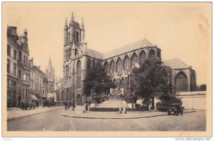 GAND, East Flanders, Belgium, 1900-1910's; La Cathedrale Saint Bavon Et Le Mo...