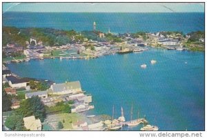 Air View Of Charlevoix Harbor Charlevoix Michigan 1997