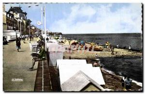 Postcard Old St Aubin The sea promenade and the beach