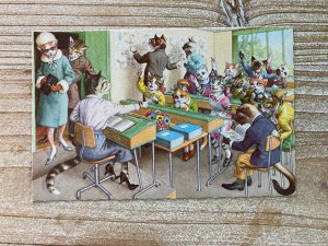 Mainzer Cats, Parent Day At School, 4964, Hartung, Belgium, Vintage Postcard