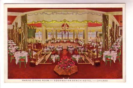 Marine Dining Room Edgewater Beach Hotel Chicago, Illinois, Max Rigot Interior, 