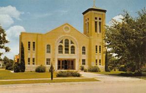 Schulenburg Texas Saint Rose Lima Church Street View Vintage Postcard K35799