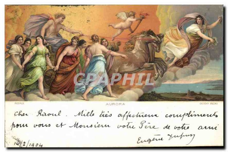 Old Postcard Roma Aurora Guido Reni